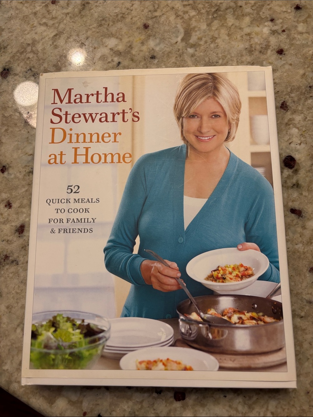 Martha Stewart Dinner at Home Cookbook — Teal Cover with White Accent
